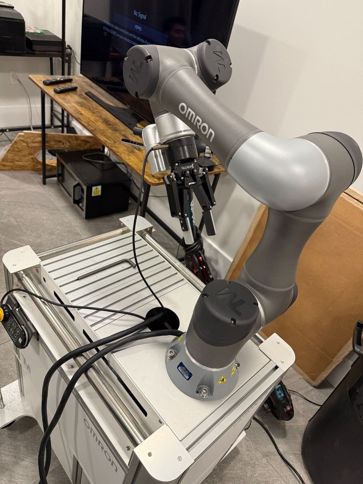 Omron TM5-700 Arm staging groceries